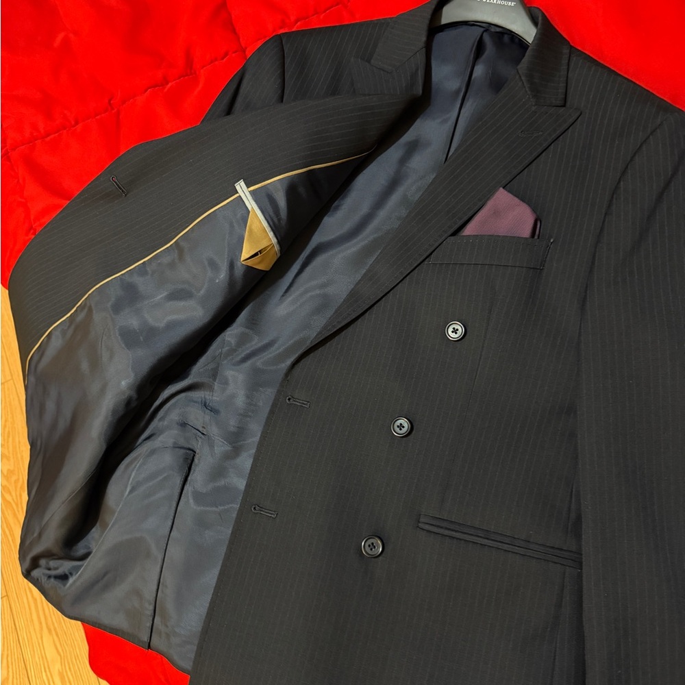 Michael Kors Black Wool Pinstripe Blazer - Picture 6 of 9